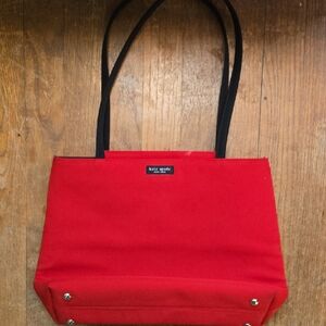 Kate Spade Scarlet Red Tote Bag Canvas. Med Sz